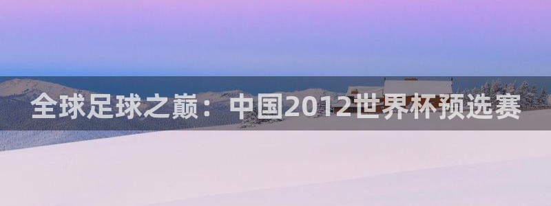2026世界杯赛程时间表最新：全球足球之巅：中国2012世界杯预选赛